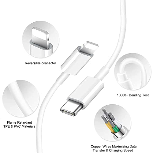 2 חבילות 3.3 רגל USB C ל- USB C כבל טעינה מקורי [Apple MFI Certified] כבל כבל מסוגל לאייפון 12/12 MINI/12PRO/12